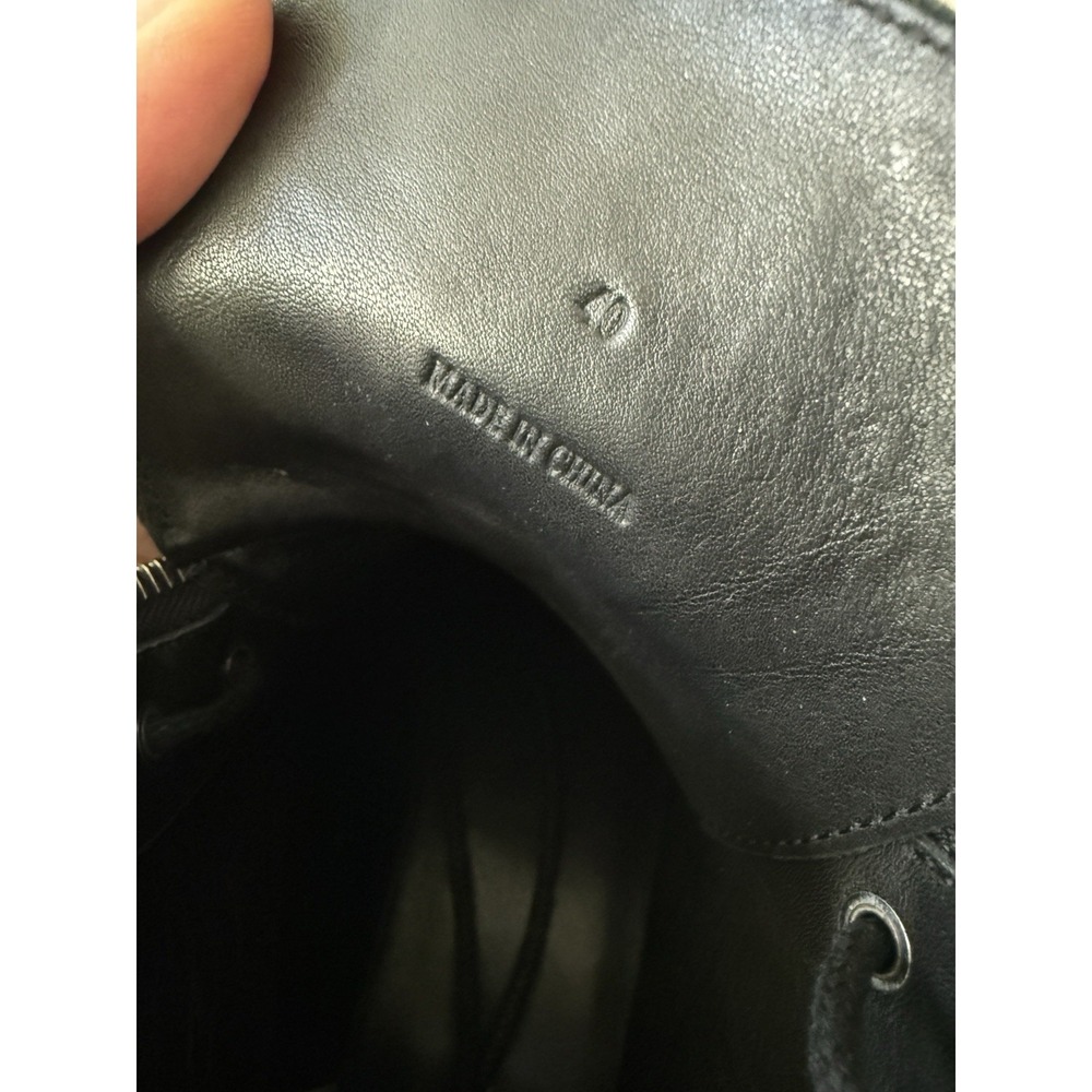 RAG & BONE Womens Cannon Combat Zipper Boots Black Leather Size 40 (9.5) $595 - Picture 8 of 10